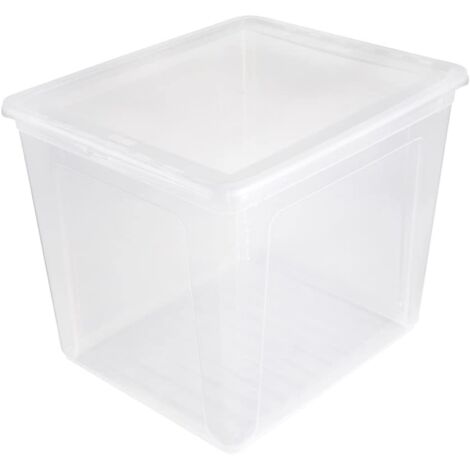 Boîte de rangement transparente en plastique 39 x 33,5 x 35 cm – Système de ventilation breveté – Capacité 30 l – Empilable et facile à nettoyer – Zanvic (1/5)