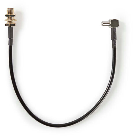 Cable dantenne sma femelle ts9 plaque or 50 ohm protection monocoque 020 m rond pvc noir boite (1/3)