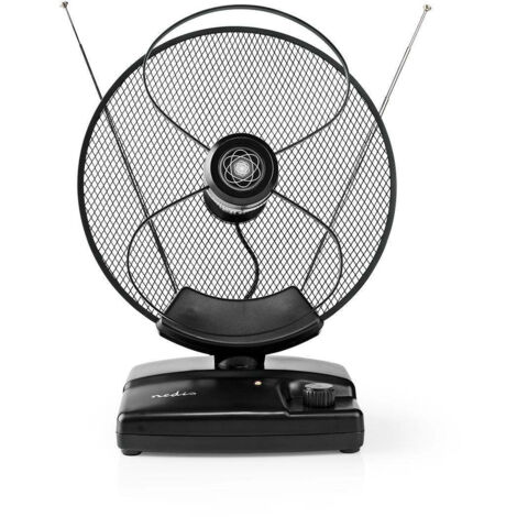 Antenne interieure active fm uhf vhf portee de reception 0 25 km lte700 gain 36 db controle du gain abs noir 3874916 (1/5)
