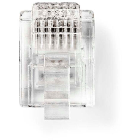Connecteur pour cable de telecommunication type de connecteur rj12 droit placage plaque or pvc transparent 83962 (1/3)