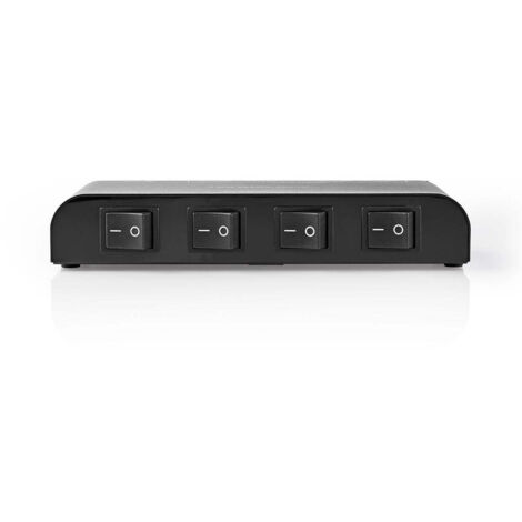 Boitier de controle pour haut parleurs 4 ports pinces a bornes impedance des haut parleurs 4 16 ohm charge maximale par canal 200 w aluminium noir (1/5)