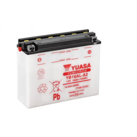 Batterie moto YUASA YB16AL-A2 12V 16.8AH 210A (1/3)