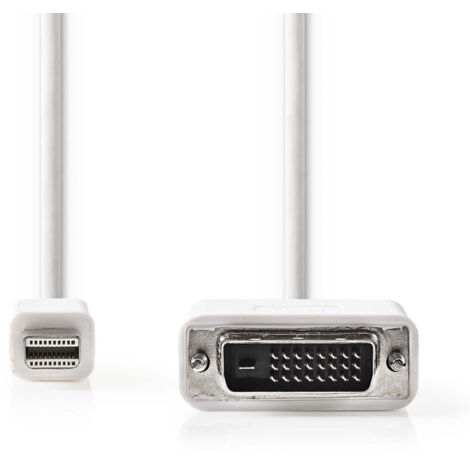 NEDIS Mini DisplayPort - DVI Cable - Mini DisplayPort Male - DVI-D 24+1-Pin Male - 2.0 m - Blanc (1/2)