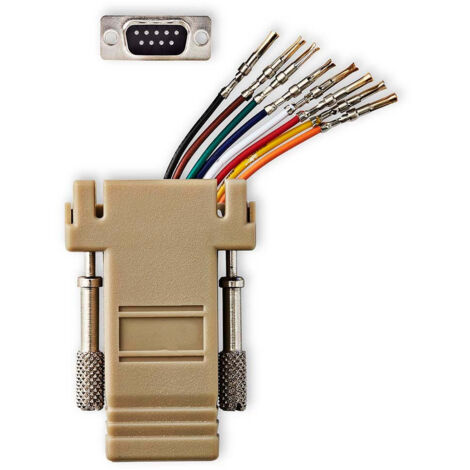 Adaptateur serie adaptateur d sub 9 pin femelle rj45 femelle nickele ivoire boite (1/4)