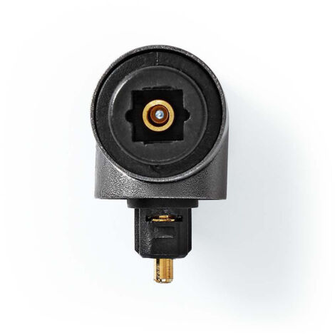 Adaptateur toslink toslink femelle toslink male coude 90 aluminium gris avec metal 1 pc boite (1/5)