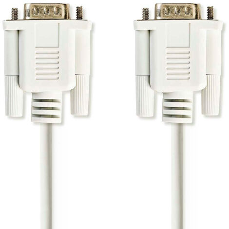 Cable serie d sub 9 broches male d sub 9 broches male nickele 200 m rond pvc ivoire etiquette (1/3)