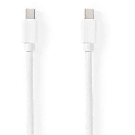 Cable mini displayport displayport 14 mini displayport hane mini displayport hane 48 gbps nickelplaterad 200 m rond pvc vit blister 3874 (1/4)