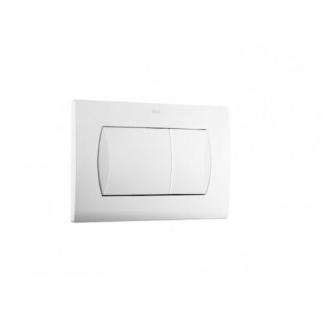Roca – Plaque de commande WC avec double chasse – Finition blanc brillant – Installation sans outils – Compatible DUPLO ONE – A890195000 (1/5)