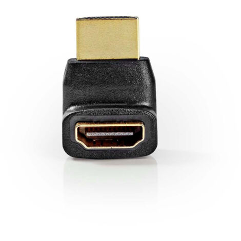 Hdmi adapter hdmi connector hdmi output gold plated angled 270 abs black 1 pc boite (1/5)