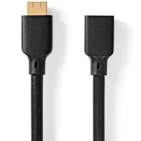 CVGP35090BK20 Câble ultra haute vitesse HDMI HDMI Connecteur HDMI Femelle 8K@60Hz 48 Gbps 2.00 m Rond 7.9 mm Noir Enveloppe (1/3)