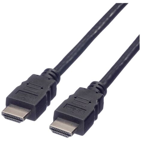 Câble de raccordement Value HDMI Fiche mâle HDMI-A 3.00 m noir 11.99.5537 blindé Câble HDMI S346682 (1/4)