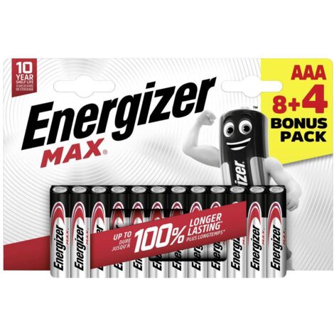 Pile LR3 (AAA) alcaline(s) Energizer Max 1.5 V 12 pc(s) S425532 (1/5)