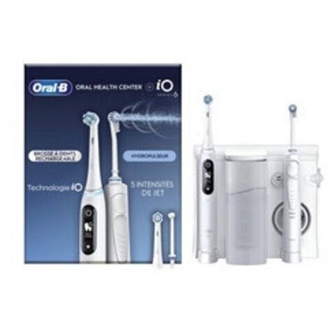 Oral-B iO6 & OxyJet Adulte Brosse à dents rotative oscillante Blanc
