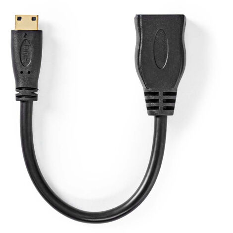 Cable hdmi haute vitesse avec ethernet hdmi mini connecteur hdmi sortie 4k30hz 102 gbps 020 m rond pvc noir boite (1/5)