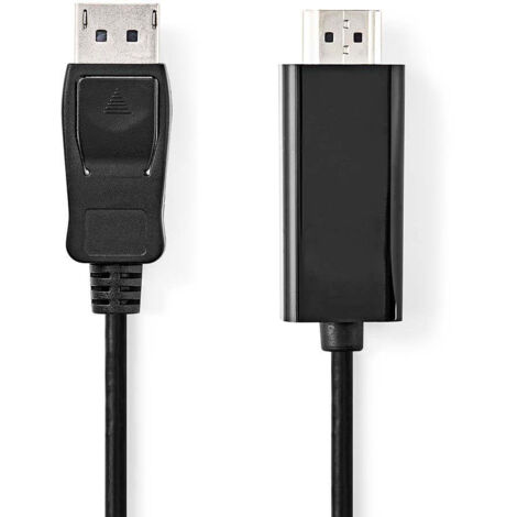 Cable displayport displayport male hdmi connector 4k30hz nickel plated 300m round pvc black box (1/3)