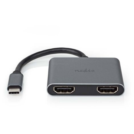 CCGP64670BK01 Adaptateur Multi-Ports USB USB 3.2 Gen 1 USB-C Mâle 2x HDMI 0.10 m Rond Plaqué nickel PVC Noir Enveloppe (1/3)