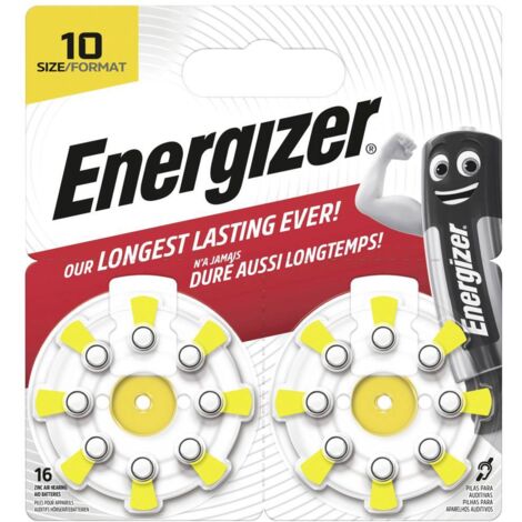 Pile bouton ZA 10 zinc-air Energizer 1.45 V 16 pc(s) Q497823 (1/4)