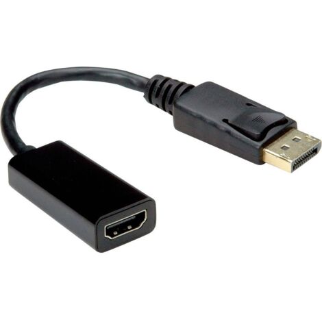 Câble adaptateur Value DisplayPort / HDMI Fiche mâle DisplayPort, Prise femelle HDMI-A 0.15 m noir 12.99.3138 Câble DisplayPort Y155762 (1/4)