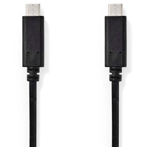 Cable usb usb 32 gen 1 usb c male usb c male 60 w 4k60hz 5 gbps nickele 300 m rond pvc noir emballe (1/3)