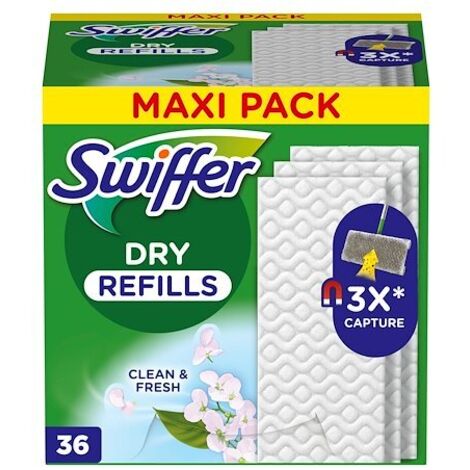 Lingettes sèches Swiffer Dry - Boite de 36