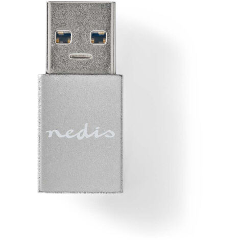 Adaptateur usb a usb 32 gen 1 usb a male usb c femelle 5 gbps rond nickele noir boite 3874996 (1/5)