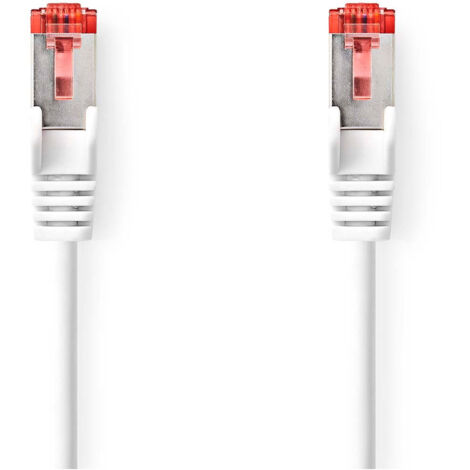 Cable reseau cat6 rj45 male rj45 male sftp 300 m rond lszh pvc blanc blister pack (1/3)