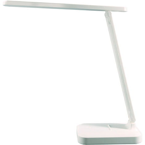 UNILUX KAPA, LAMPE DE BUREAU LED, PLIABLE, 3 NIVEAUX D'INTENSITÉ LUMINEUSE, CONTRÔLE TACTILE, PORT USB, BLANC, DESIGN ÉPURÉ ET P