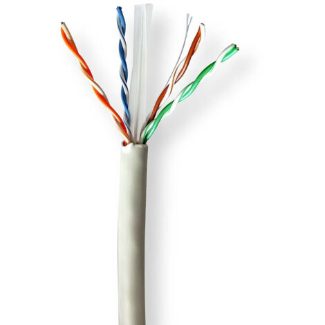Reseau cable rouleau cat6 rigide uutp cuivre nu 1000 m interieur rond lszh gris boite 83961 (1/2)