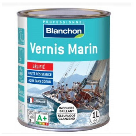 Blanchon – Vernis marin incolore brillant 1L – Protection bois extérieur – Résistance UV et intempéries – Application facile en plusieurs couches (1/5)