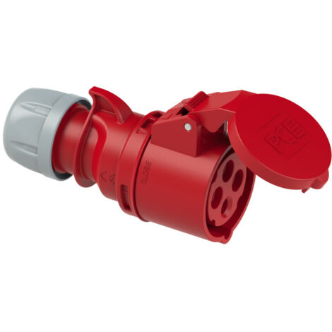 Prise industrielle portable femalle rouge 32A 4P 400V 6h IP44 PCE