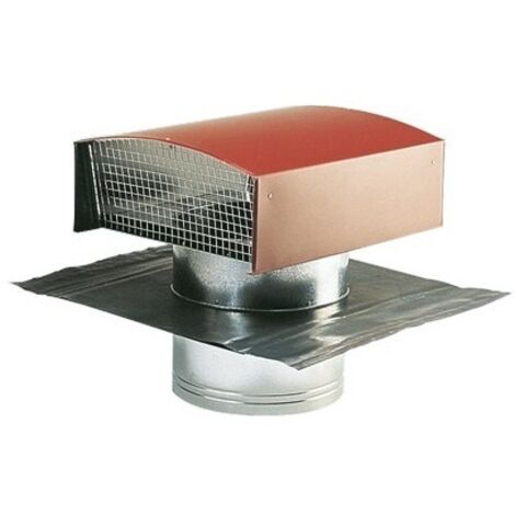 Aldes – Sortie de toit VMC D160mm en acier galvanisé – Chapeau pare-pluie rotatif – Compatible systèmes de ventilation – Évacuation hottes cuisine