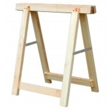Outifrance – Tréteau en bois renforcé 80x80cm – Charge maximale 300kg – Piètement biseauté pour stabilité – Assemblage vissé et collé