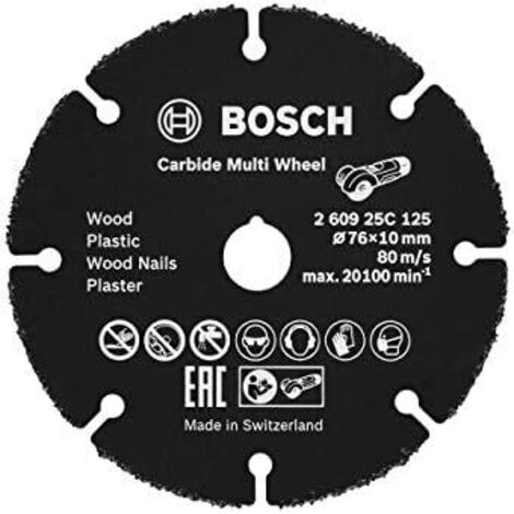 Bosch – Disque à lamelles pour meuleuse – Carbure multi-usage pour bois, plastique, paroi sèche et tuyaux en cuivre – Ø 76 mm, diamètre du trou 10 mm (1/7)