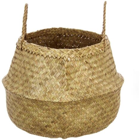Atmosphera – Panier en osier naturel pliable 43,5 x 29 cm – Accessoire décoratif pour rangement – Pour toutes les pièces de la maison (1/10)