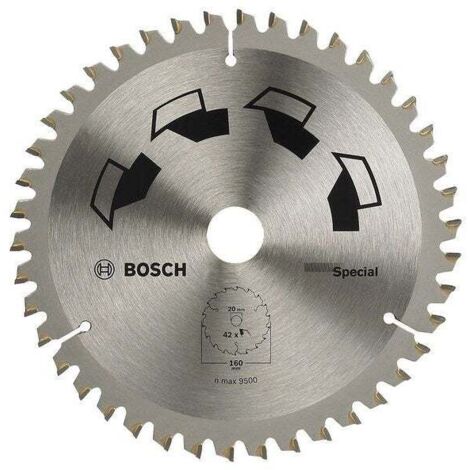 Bosch – Lame de scie circulaire 160mm – Pour bois, métal non ferreux et plastique – 42 dents – Avec bague de réduction 16mm