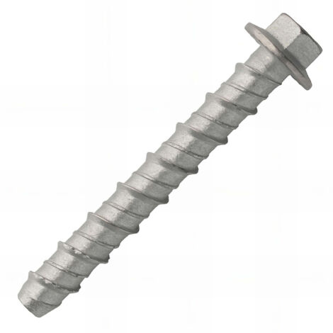 Scell-It – Vis à béton 50 pièces 8 x 100 mm BT080100 – Acier zingué – Tête hexagonale – Double filet pour fixation rapide dans béton - SC-BT080100