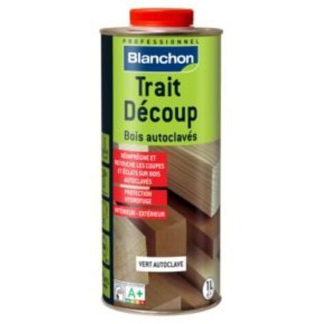 Blanchon – Trait' Decoup traitement bois 1L – Finition vert autoclave – Protection hydrofuge pour bois autoclavés – Application facile par badigeonnage (1/6)
