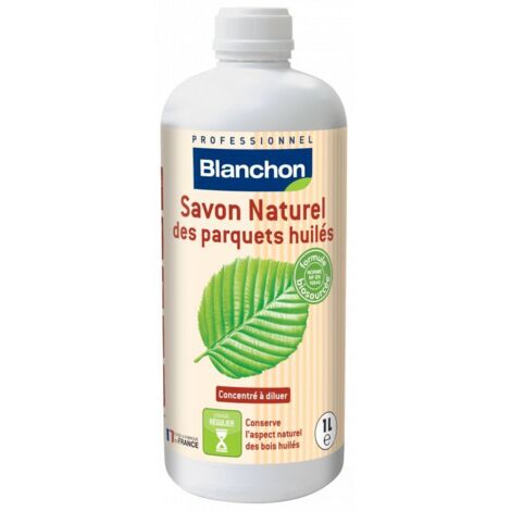 Blanchon – Savon naturel pour parquets huilés blanchis – Nettoyant doux anti-poussière – 500 m²/L – Formule concentrée pour entretien régulier