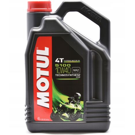 Huile moto 4T 10W40 4 litres – Lubrifiant semi-synthétique – Protection moteur optimale – Compatible avec Suzuki, Yamaha, Kawasaki – Motul