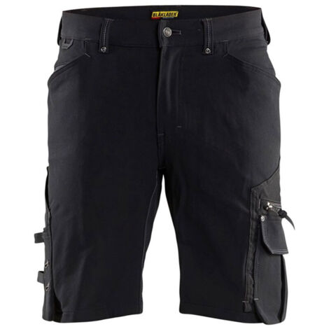 Short de travail X1900 artisan stretch 4D sans poche flottante 1987 - Noir XL - FR(50) - SE(C56) - Standards (1/4)