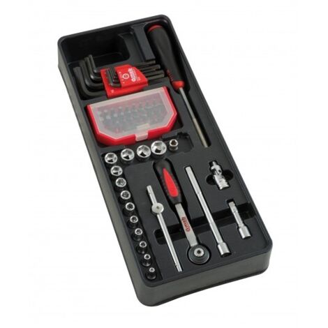 MOB - Module douilles et cliquets 1/4'' 61 pièces - Réf: 9561061001 (1/3)
