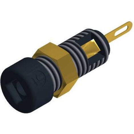 Douille banane Ø de la broche: 2 mm SKS Hirschmann CO MBI 1 Au, sw 935980190 noir 1 pc(s) D25414 (1/2)