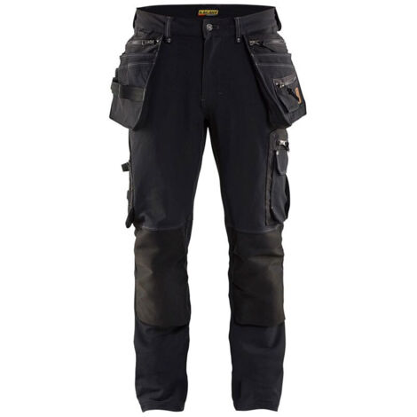 Pantalon de travail X1900 artisan stretch 4D 1998 - Noir L - FR(46) - SE(C52) - Courtes (1/4)