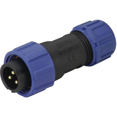 Connecteur de câble mâle, droit 3 pôles 13 A 250 V/AC IP68 Weipu SP1310 / P 3 I D21186 (1/3)