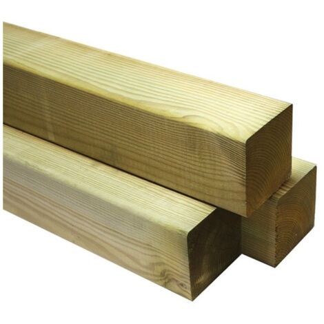 Poteau En Bois En Pin Du Nord Traité Autoclave Classe 4 - 9x9x240cm