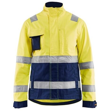 Veste de travail haute visibilité femme 4903 - Jaune fluo/Marine XXL (1/2)