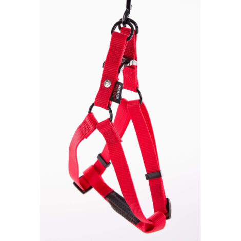 Harnais Chien Martin Sellier Rouge - Nylon Robuste (1/2)
