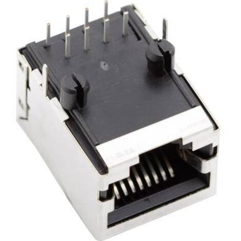 Embase modulaire femelle sans éclisse de blindage BEL Stewart Connectors SS64800-031F RJ45 embase femelle horizontale Pôle: 8P8C nickelé, métal 1 D13262 (1/2)