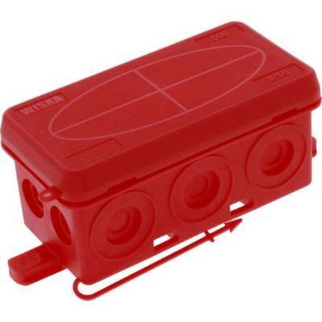 Wiska 10109582 Boîte de dérivation (L x l x H) 86 x 44 x 41 mm rouge IP55 1 pc(s) C046611 (1/2)