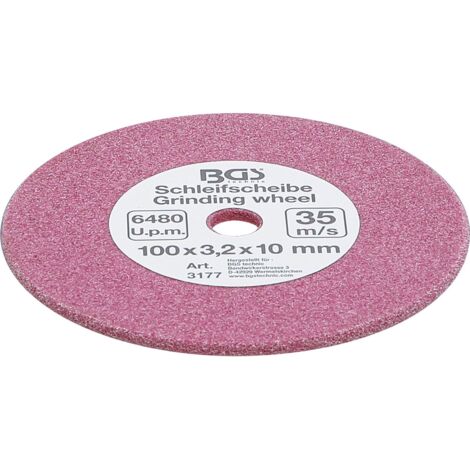 BGS DISQUE ABRASIF, 6,3 (1/4), 0,325 ''ET 10 (3/8), 100 X 3,2 X 10 MM, 3177 (1/5)